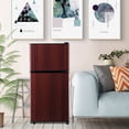 thumbnail image 2 of Kcpolre Mini Fridge with Freezer, 3.0 Cu.ft Small Refrigerator, 7 Adjustable Thermostat, Low Noise, Double Door Compact Refrigerator for Home, Dorm, Bedroom, Office, Wood, 2 of 7