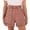 Pink, variant on Women’s Cotton Linen Casual Shorts, Elastic Waist Relaxed Wide Leg Short Pants with Side Pockets for Daily & Beach Outings, Assorted Solid Shades Green XXL