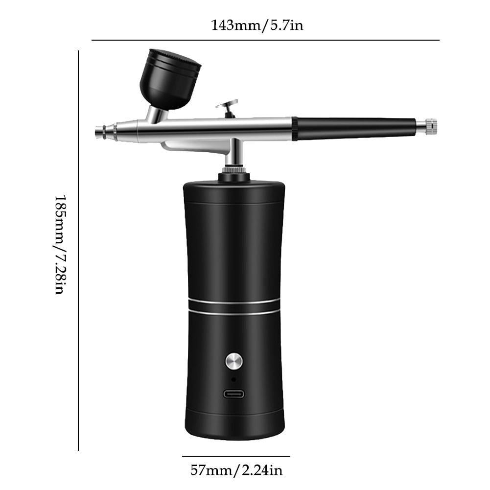 Cordless Portable Kit, 0.3mm Fine Nozzle with USB Rechargeable Battery, Adjustable Airflow for Model Painting, Makeup, Cake Decorating & Crafts