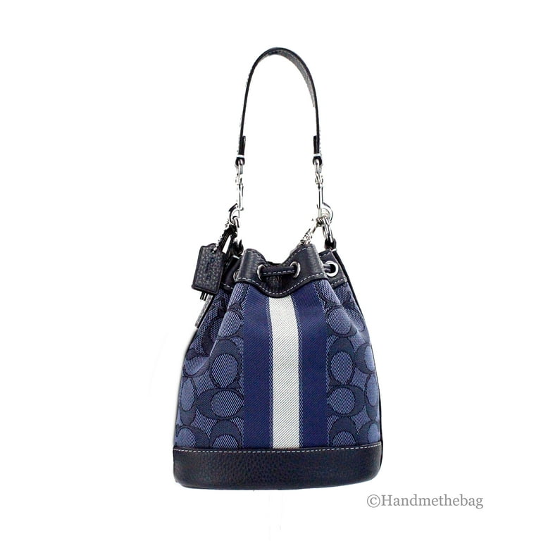 Coach (C8322) Dempsey Mini Denim Navy Jacquard Canvas Patch
