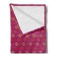 thumbnail image 2 of Colorful Soft Flannel Fleece Blanket, Pattern with Circles from Polka Dots Funky Colors Geometric Scribble Composition, Cozy Plush for Indoor and Outdoor Use, 50" x 70", Multicolor, by Ambesonne, 2 of 5