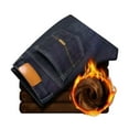 thumbnail image 5 of QHFBli Mens Thermal Lined Jeans Trousers Slim Fit Thicken Stretch Warm Denim Pants Winter Skinny Straight Leg Jean Trousers, 5 of 6