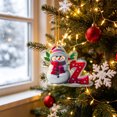 thumbnail image 5 of Mivyn Snowman Christmas Ornaments,3" Personalized Letter Ornaments for Christmas Tree, 2D Initial Ornament, Letter Ornament for DIY Hanging Xmas Decor, Gift for Family Friends, 5 of 8