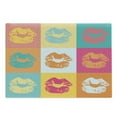 thumbnail image 1 of Modern Cutting Board, Woman Lips on Polka Dots Background in Various Frames Fashion Kiss Love Design, Decorative Tempered Glass Cutting and Serving Board, Large Size, Multicolor, by Ambesonne, 1 of 1