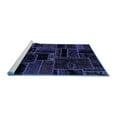 thumbnail image 2 of Ahgly Company Machine Washable Indoor Round Patchwork Blue Transitional Area Rugs, 8' Round, 2 of 4