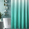 thumbnail image 6 of Teal Shower Curtain for Bathroom, Waffle Weave Ombre Textured Fabric Shower Curtain Set with Hooks, Water Repellent and Machine Washable, 72 x 72, 6 of 6