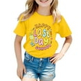 thumbnail image 1 of PMVFHDE T-Shirt Fille Imprimé Col Rond Manches Courtes pour Garçons et Filles Jaune, 5-6 Ans, 1 of 4