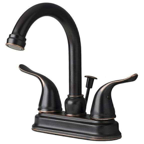 builders shoppe centerset bathroom faucet with drain assembly