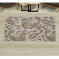 thumbnail image 1 of Floral Decorative Rug, Paisley Flower Classic Turkish Oriental Design Dots and Leafs Illustration, Quality Carpet for Bedroom Dorm and Living Room, 6 Sizes, Eggshell Brown, by Ambesonne, 1 of 1