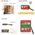 thumbnail image 3 of ZUXONGSY Santa Reindeer Snowman Print Top Handle Bag with Large Capacity Makeup Bag Wallet for Women PU Leather Top Handle Satchel Set with Fashion Makeup Pouch Money Organizers for Business, 3 of 4