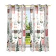 thumbnail image 6 of Yayeee Window Curtains Light Filtering 63"x42" Grommet Panel Pair Home Living Room Decor, White Christmas Cups, 6 of 7