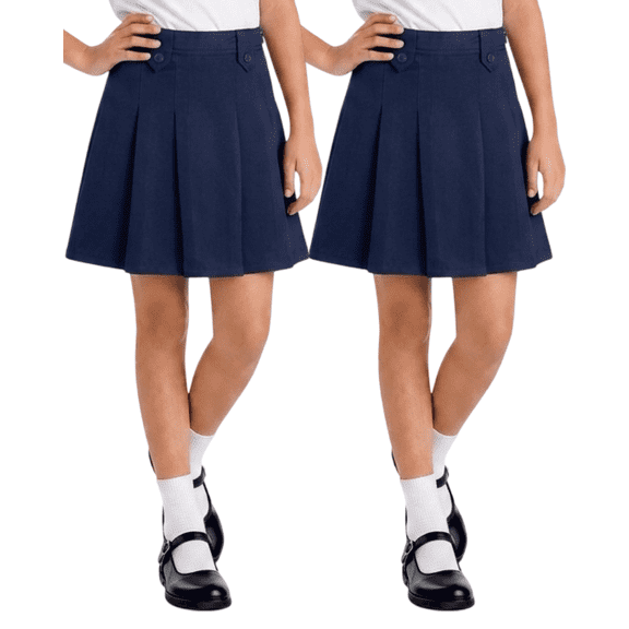 Beverly Hills Polo Club Girls' School Uniform Skort - 2 Pack Scooter Skirt with Under Dress Shorts (4-16)