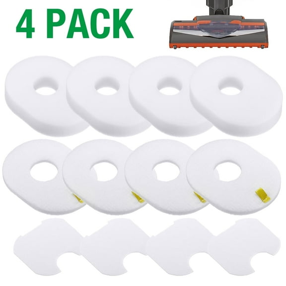 4-Pack Vacuum Filter Sets for Shark Rocket HV300 HV301 HV302 UV450 HV310 XFFV300