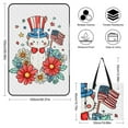 thumbnail image 2 of Patriotic Cat Flowers Fourth July Cute Picnic Blanket Waterproof Outdoor Beach Blanket Hand-held Pad Suitable for Travel, Camping, Beach, Family Gatherings, 2 of 8