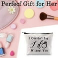 thumbnail image 6 of Zuo Bao Bridesmaid Proposal Gifts Bridesmaid Cosmetic Bag I Couldn't Say I Do Without You Wedding Makeup Organizer Pouch, 6 of 6