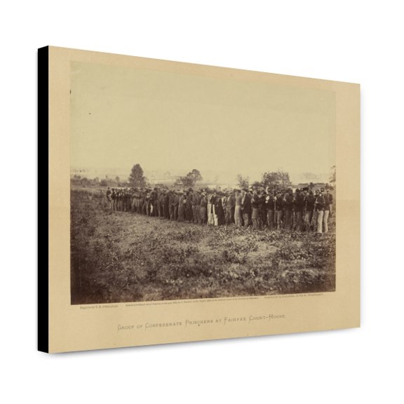 Canvas Print: Group Of Confederate Prisoners At Fairfax Court-House, 1863