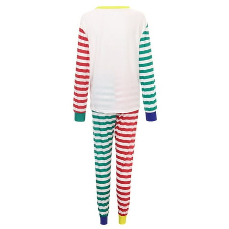 

Christmas Family Pajamas Matching Set Striped Christmas Tops Pants Sleepwear M Dad