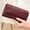 Wine red, variant on TAZAG pebbled RFID anti-theft brush three-fold long wallet fashionable large capacity soft leather women's clutch bag