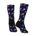 thumbnail image 5 of Uemuo Sea Jellyfish Pattern Women's Crew Socks, Soft Durable Breathable Moisture-Wicking with Odor Control Cotton socks, 5 of 9