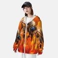 thumbnail image 3 of Balery Honeybee On Vibrant Flower Sudadera ligera de manga larga con capucha y protección solar UPF 50+ para hombre y mujer, ideal para pesca y running-XX-Large, 3 of 7