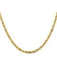 thumbnail image 2 of 10K Yellow Gold Rope Chain Styles Necklace 3.5 mm Diamond-Cut Lightweight 24 inch, 2 of 4