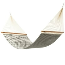 Hatteras Hammocks Large 13 ft L x 55 in W Quilted Sunbrella Hammcok - Midori Stone