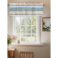 thumbnail image 2 of Blue Beige Wood Grain Curtain Valances for Windows, Vintage Country Style Window Valances, Window Treatment Rod Pocket Valance Curtains for Living Room/Kitchen/Bedroom/Bathroom, 54x18inch, 2 of 9