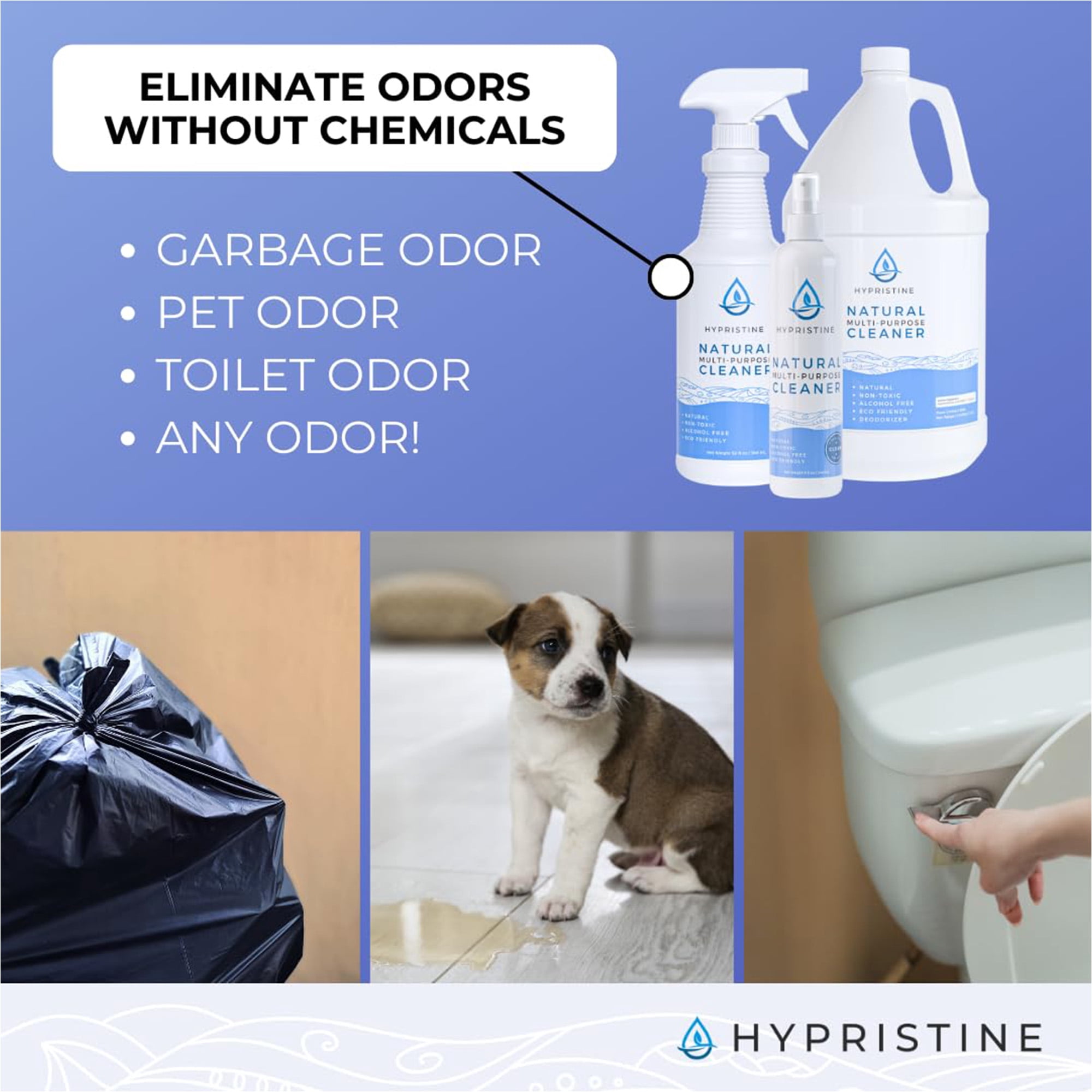 Hypristine Natural Multi Surface Cleaner Spray - 128 Fl Oz