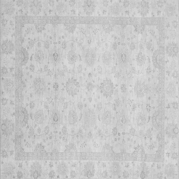 Ahgly Company Indoor Square Abstract Gray Modern Area Rugs, 6' Square