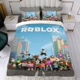 thumbnail image 4 of ROBLOX Conjunto de sábanas temático, trío de piezas, cómodo y amigable con la piel, diseño único, regalo de decoración para el hogar para familiares, amigos y fans,173X218cm, 4 of 6