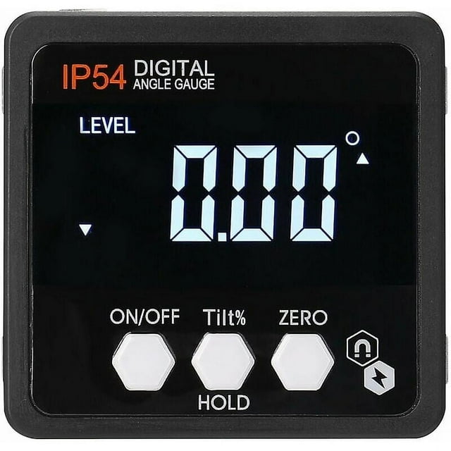 490 Degree Ip54 High Accuracy Waterproof and Dustproof Digital Level Goniometer Digital Protractor Level Box LCD Display with Magnetic Woodworking Too