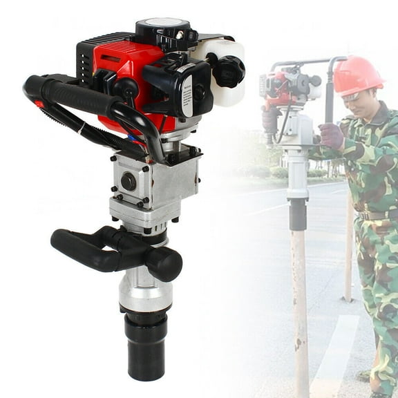 Fence T Post Driver Gas Powered 2 Stroke Motor Pile Drivers Jack Hammer Gasoline