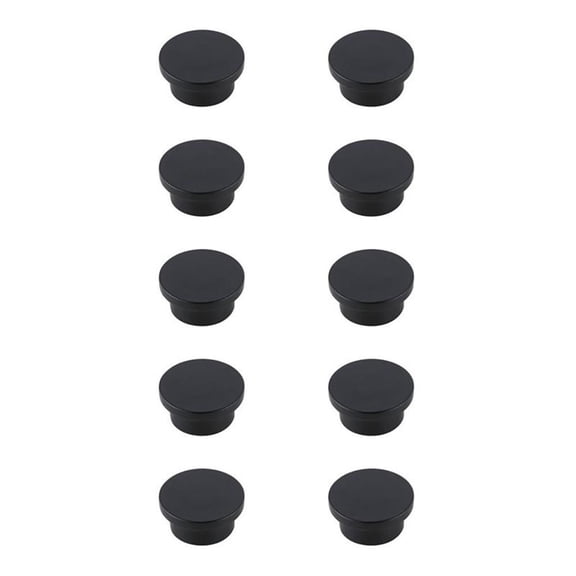 Elegant Decor Trovon 1.6" Diameter Matte Black Oversize Round Knob Multipack (Set of 10)