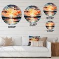 thumbnail image 4 of Designart "Romantic Tropical Getaway II" Modern Landscape Beach Metal Round Wall Art Prints, 4 of 5