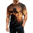 thumbnail image 4 of Mens Halloween Shirts Spider Pumpkin Graphic Short Sleeve Cute Tees Castle Print Crew Neck Funny Spooky T-Shirt XL, 4 of 6