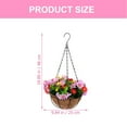 thumbnail image 2 of Panier Suspendu en Rotin Synthétique pour Plantes, Conteneur de Fleurs, 2 of 10