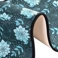 thumbnail image 6 of SKYSONIC 2X6 Feet Flower Leaf Runner Rug with Rubber Backing, Black Blue Non Slip Entryway Rug Runner Washable Soft Area Rug Carpet for Hallway Bedroom Kitchen Decor, 6 of 6
