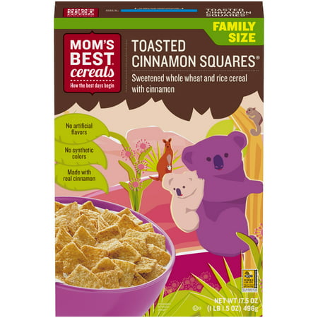 Mom's Best® Toasted Cinnamon Squares® Cereal 17.5 oz. (Best Selling Breakfast Cereal)