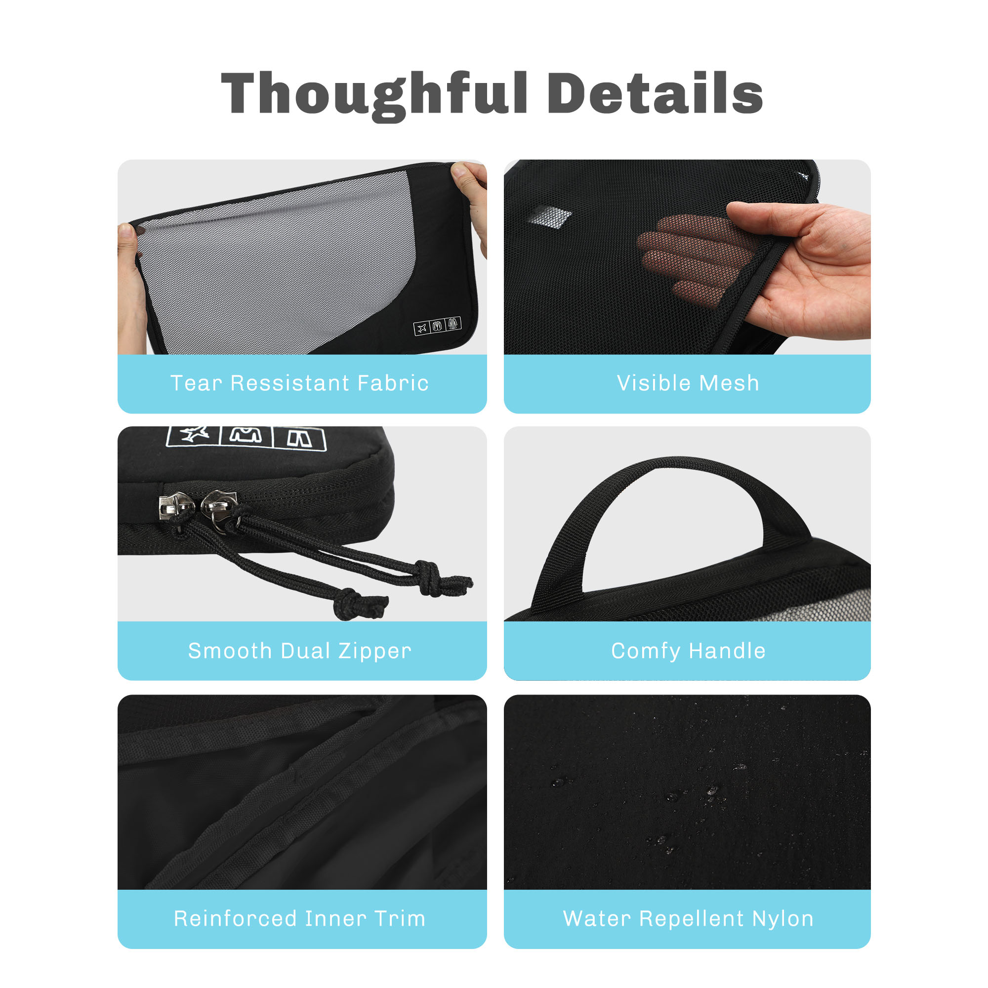 Compression Packing Cubes Set – Hynes Eagle – Black