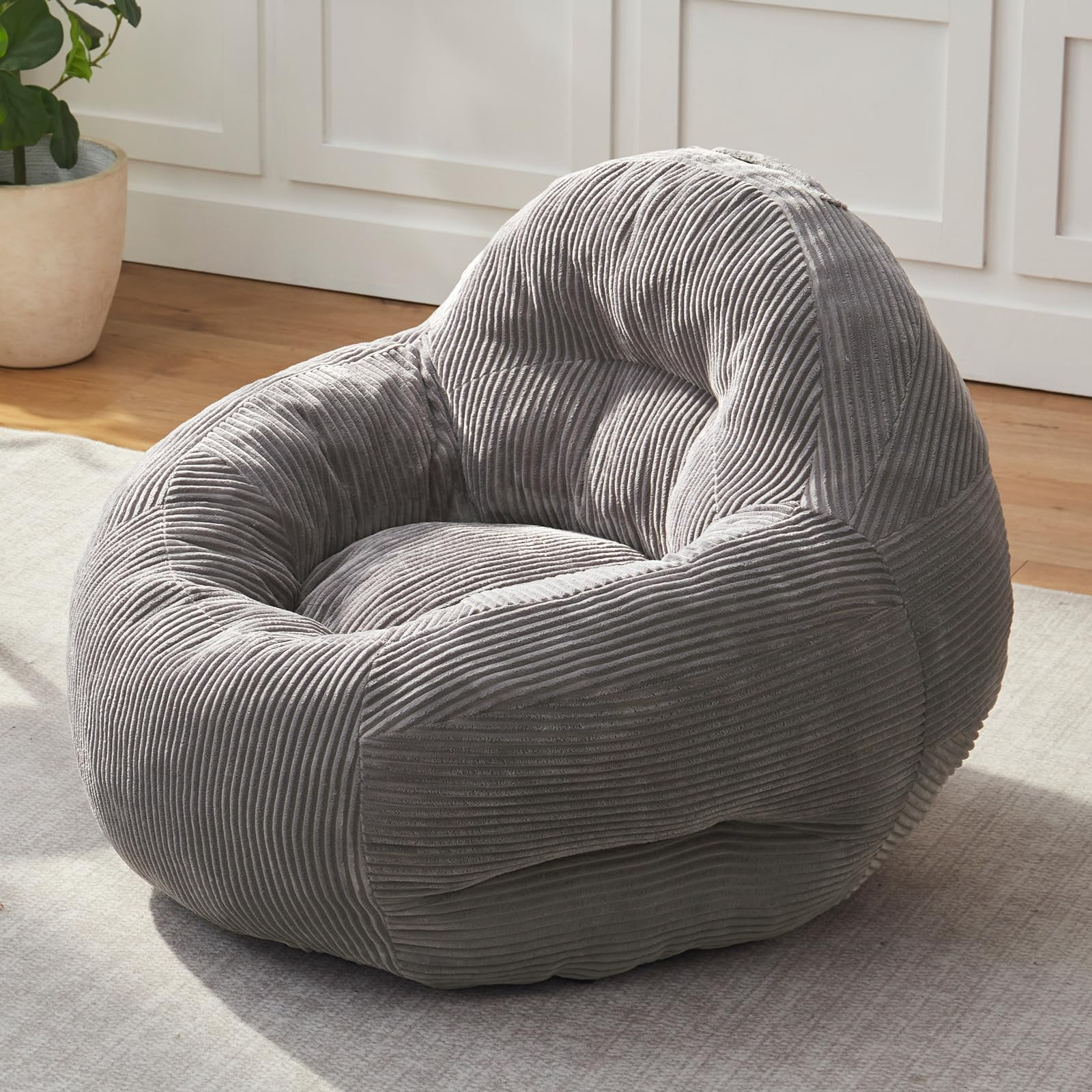 dark gray corduroy bean bag product