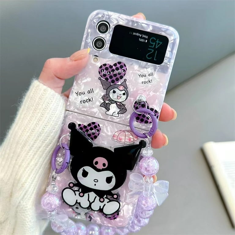 For Samsung Galaxy Z Flip 5 Flip 4 Flip3 Cute Kuromi Shockproof Phone Case  Cover