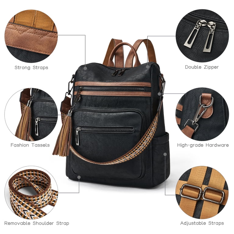 Shrrie Backpack Purse for Women Leather Fashion Designer  display picture 3
