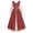 Red, variant on Womens Lace Trim Vintage Dress Ruffled Long Sleeve Court Retro Midi Renaissance Princess Gown