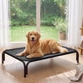 thumbnail image 3 of Cooling Elevated Dog Bed Raised Outdoor Dog Cot for Extra Large Dogs, No-Tool Assembly Washable Mesh, 49"x36" Black, 3 of 10