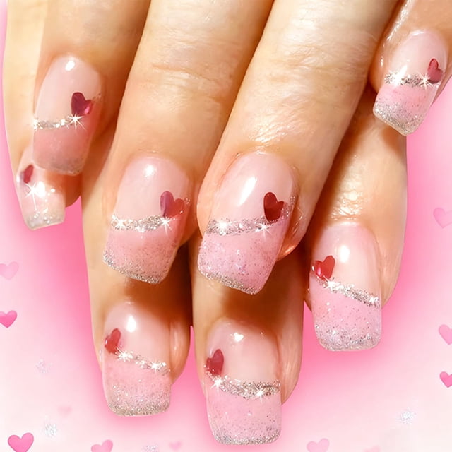 Ataúd mediano para San Valentín, 24 unidades, de Press on Nails, GUAACCB