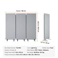 thumbnail image 4 of KFFKFF 2FT Space Separator, Trio of PET Polyester Panels, Sound-Insulating Screen, Foldable Privacy Barrier, Portable Partition for Room Division, Self-Supporting Dividers for Office Study, Grey, 4 of 9