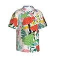 thumbnail image 2 of Bixox Men's Hawaiian Shirts Men's Mushroom and Frogs Print Short-Sleeve Shirt-Medium, 2 of 8