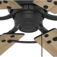 thumbnail image 4 of Restored Hunter Fan 52 inch Casual Matte Black Indoor/Outdoor Ceiling Fan with 6 Blades and Pull Chain for Bedroom, Living Room, Dining Room, Kitchen, Office (Refurbished), 4 of 7