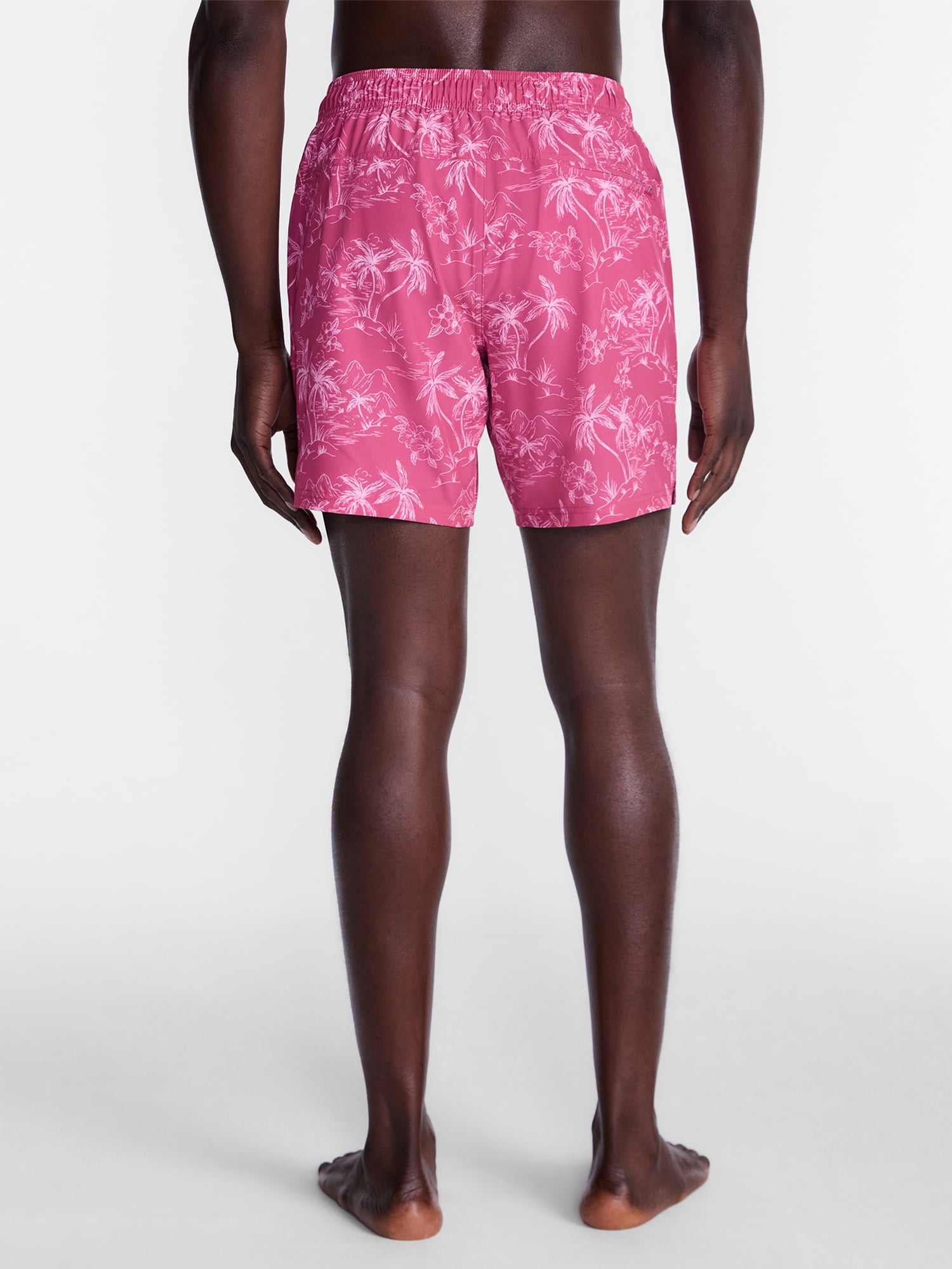 George Men's and Big Men's Performance Lined Swim Trunks, 5" Inseam, Sizes S-3XL