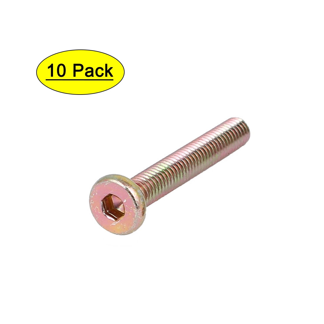 pack of 10 countersunk slot bolt bolts screw Machine screws with nuts M5 x 70 